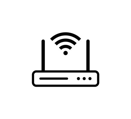 Router Signal Icon Logo Vector Illustration Design Editable Resizableのイラスト素材