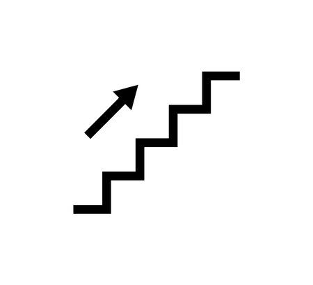 Stairs Icon Logo Vector Illustration Design Editable Resizableのイラスト素材