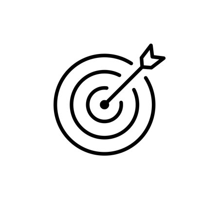 Target Mark Symbol Icon Vector Illustration Design Editable Resizableのイラスト素材