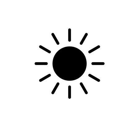 Sun Icon Logo Vector Illustration Design Editable Resizableのイラスト素材