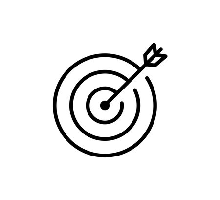 Target Mark Symbol Icon Vector Illustration Design Editable Resizableのイラスト素材
