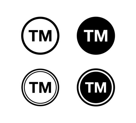 Trademark Symbol Icon Logo Vector Illustration Design Editable Resizableのイラスト素材
