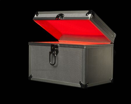 A box with red light in itの写真素材
