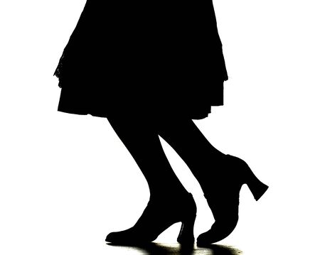 a woman's silhouetteの写真素材