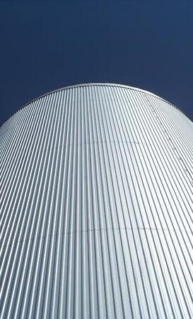 Silo against a blue skyの写真素材