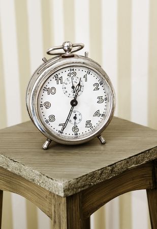 Alarm clock on a table