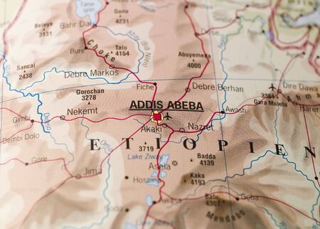 Map of Addis Abebaの写真素材