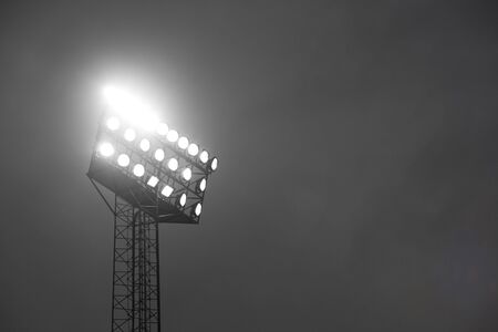 Stadium spotlights lite at night.の写真素材