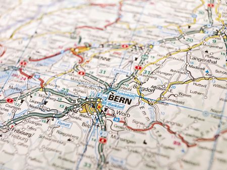 Map of Bern in Switzerlandの写真素材