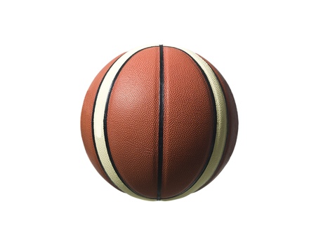 Basketball isolated on white backgroundの写真素材