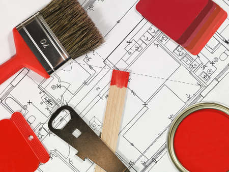 Painting Equipment from High angle view