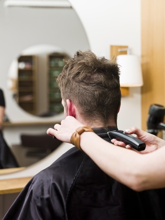 Man at the Hair salon situationの写真素材