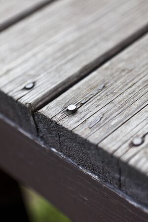 Close up of worn timber