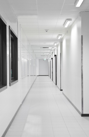 White corridor with modern architectureのeditorial素材
