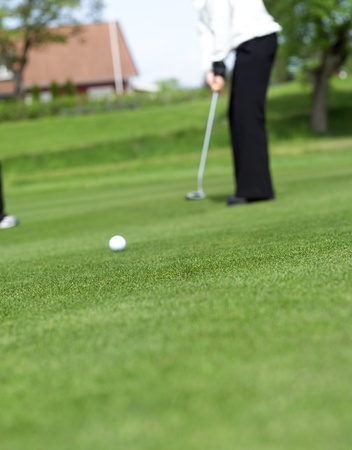 Golf situation with selective focusの写真素材