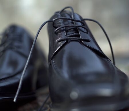 Close up of Male shoesの写真素材