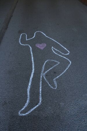 Detail from a crime sceneのeditorial素材