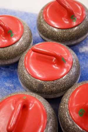 Close up of a Curling situationの写真素材