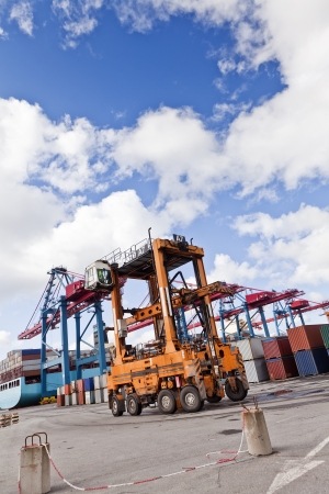 Loading at the commercial dockのeditorial素材