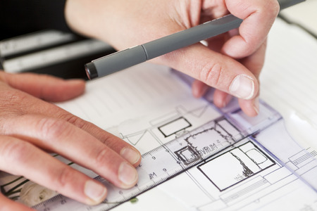 Close up of an architects job