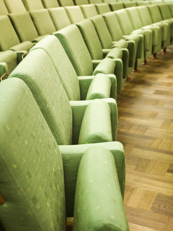 Row of Green Spectators seatsの写真素材