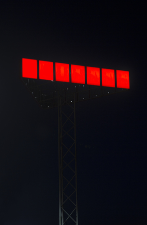 Red Neon Sign at nightの写真素材