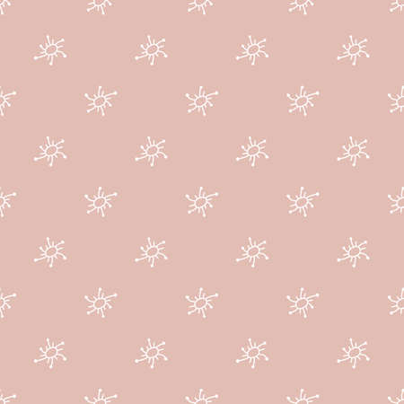 Set Of Plants. Flowers Isolated on Salmon Background. Flowers One Line Illustration. Minimalist abstract flowers of Black Sketch Abstract botanical set of line leavesのイラスト素材