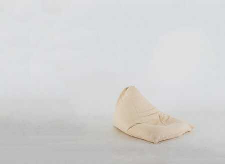Pillow on a white background with copy space.の写真素材