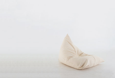 pillow on white background with copy space for text or image.の写真素材