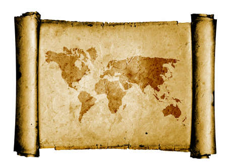World map on vintage pattern