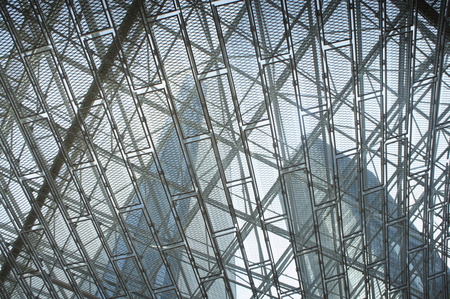The sky visible from the glass ceiling