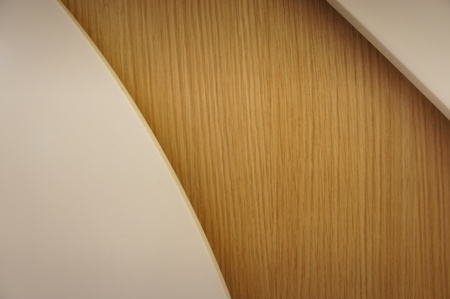 A harmonious background of wood texture and smooth texture.の写真素材