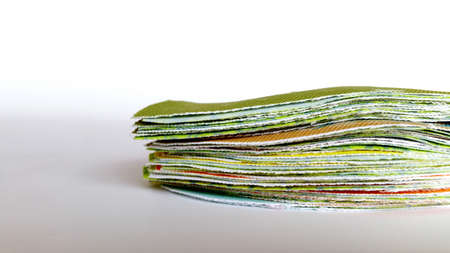 Pieces of cotton scraps before being sewn
