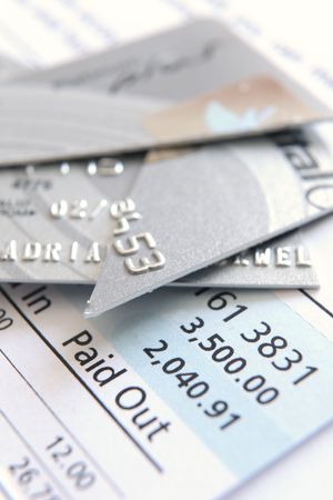 cut up credit card on a statement