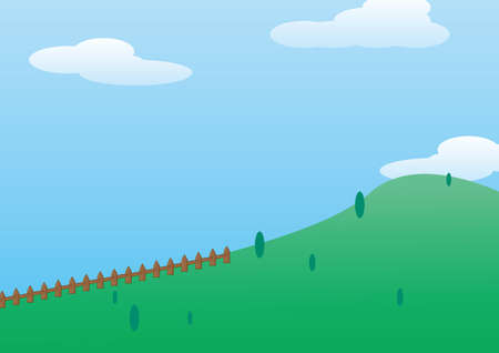 Mountain and sky sceneryのイラスト素材