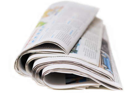 Newspapers isolated on a white background 