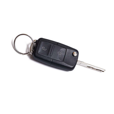 car key isolated on white の写真素材