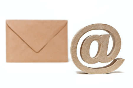 At symbol  Email  Mailbox on white backgroundの写真素材