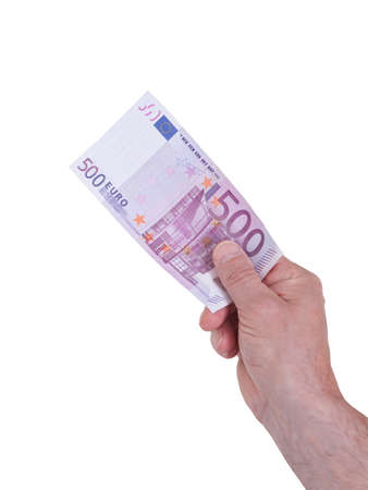 Hand holding 500 Euroの写真素材