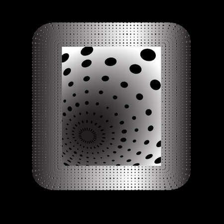 Minimalist retro frame. Black hole or infinity. The isolated vector.のイラスト素材