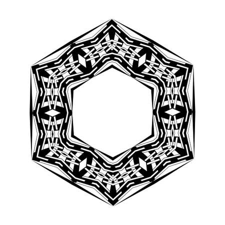 Vector circular ornament. Abstract minimalism logo. Vector illustration.のイラスト素材