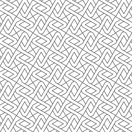 The abstract infinite intertwining pattern. Thin line. Seamless vector ornament.のイラスト素材