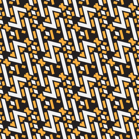 Abstract modern vector pattern. A seamless geometrical ornament from angular waves and the...