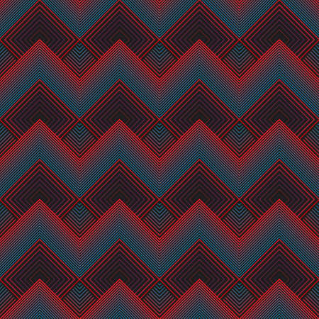 Seamless geometrical pattern of a retro style. An abstract ornament in iridescent tones from...