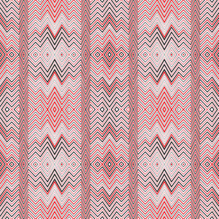 Seamless multi-color abstract pattern. A geometrical ornament from a zigzag of lines of various...