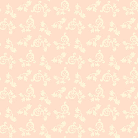 Seamless baroque wallpaper. White-pink flower ornament for fabric, wallpaper, packages. Graphic vector pattern.のイラスト素材