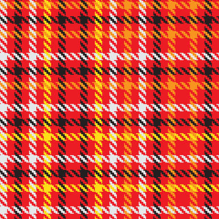 Classical checkered tartan pattern. Seamless abstract texture. Geometric color wallpaper. Scottish cage. Vector graphics printing on fabrics, shirts and textiles.のイラスト素材