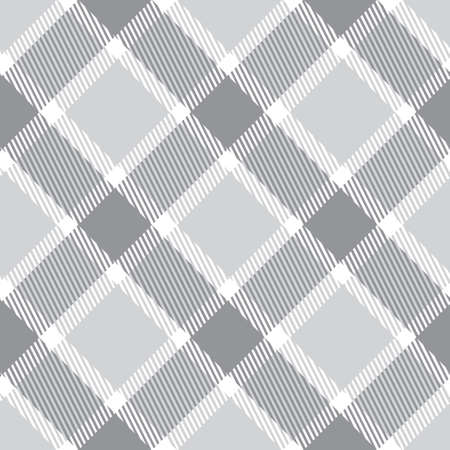 Classic checkered black grey pattern tartan. Seamless abstract texture. Geometric color wallpaper. Scottish cage. Vector graphics printing on fabrics, shirts and textiles.のイラスト素材