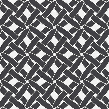 Abstract monochrome background with intersecting beams arcs. Seamless geometric vector pattern. Modern minimal texture with simple geometric forms. Graphic design.のイラスト素材