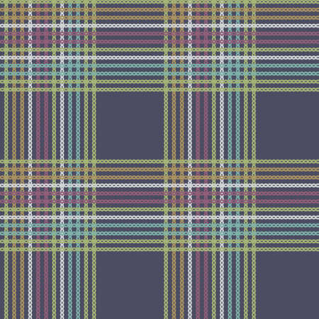Classical checkered tartan pattern. Seamless abstract texture. Striped color wall-paper. Scottish cage. Vector graphics printing on fabrics, shirts and textiles.のイラスト素材